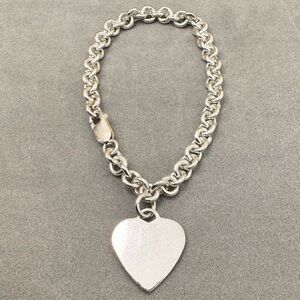 Sterling Silver Heart Charm Bracelet